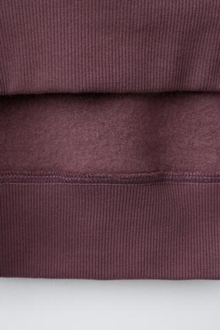 ZARA ТОЛСТОВКА С РЕЛЬЕФНОЙ НАДПИСЬЮ, БУРГУНДИ