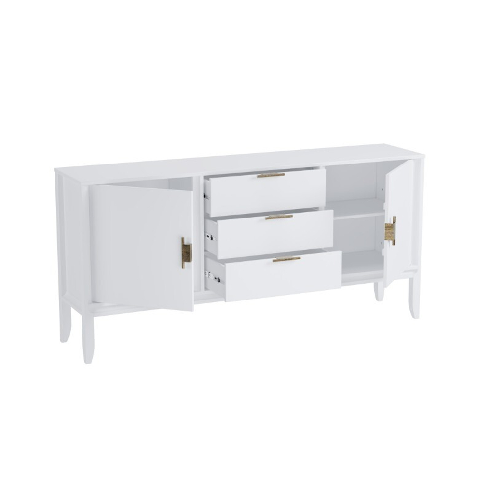 Комод «Бридж» 2 двери 3 ящика белый лак