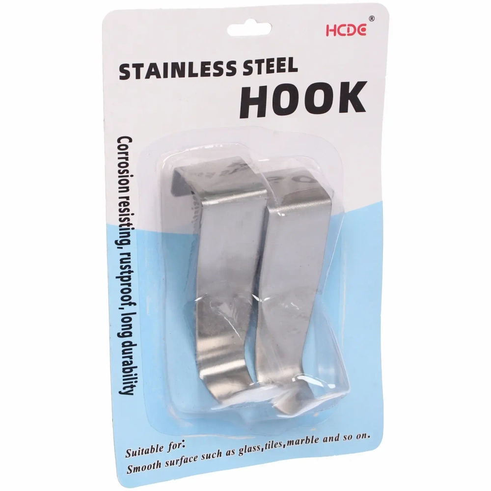 Крючки металлические надверные в наборе 2шт «ИДЕЯДОМА», нагрузка 2.5кг