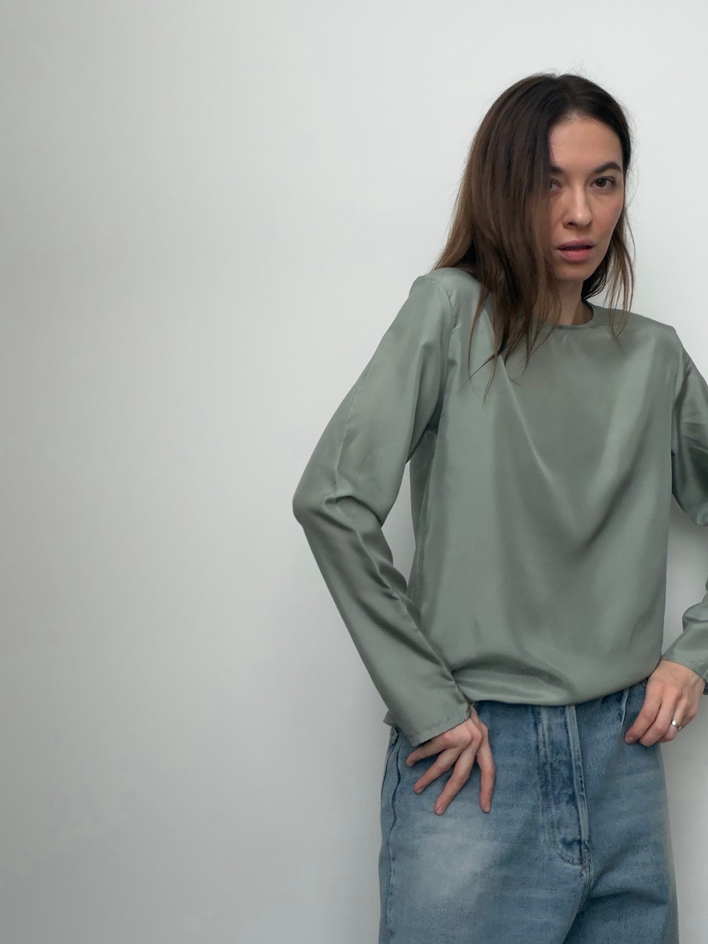 Футба шелковая шалфей