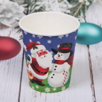 Стакан бумажный 0,2л в наборе 10 шт «Дед Мороз и Снеговик»