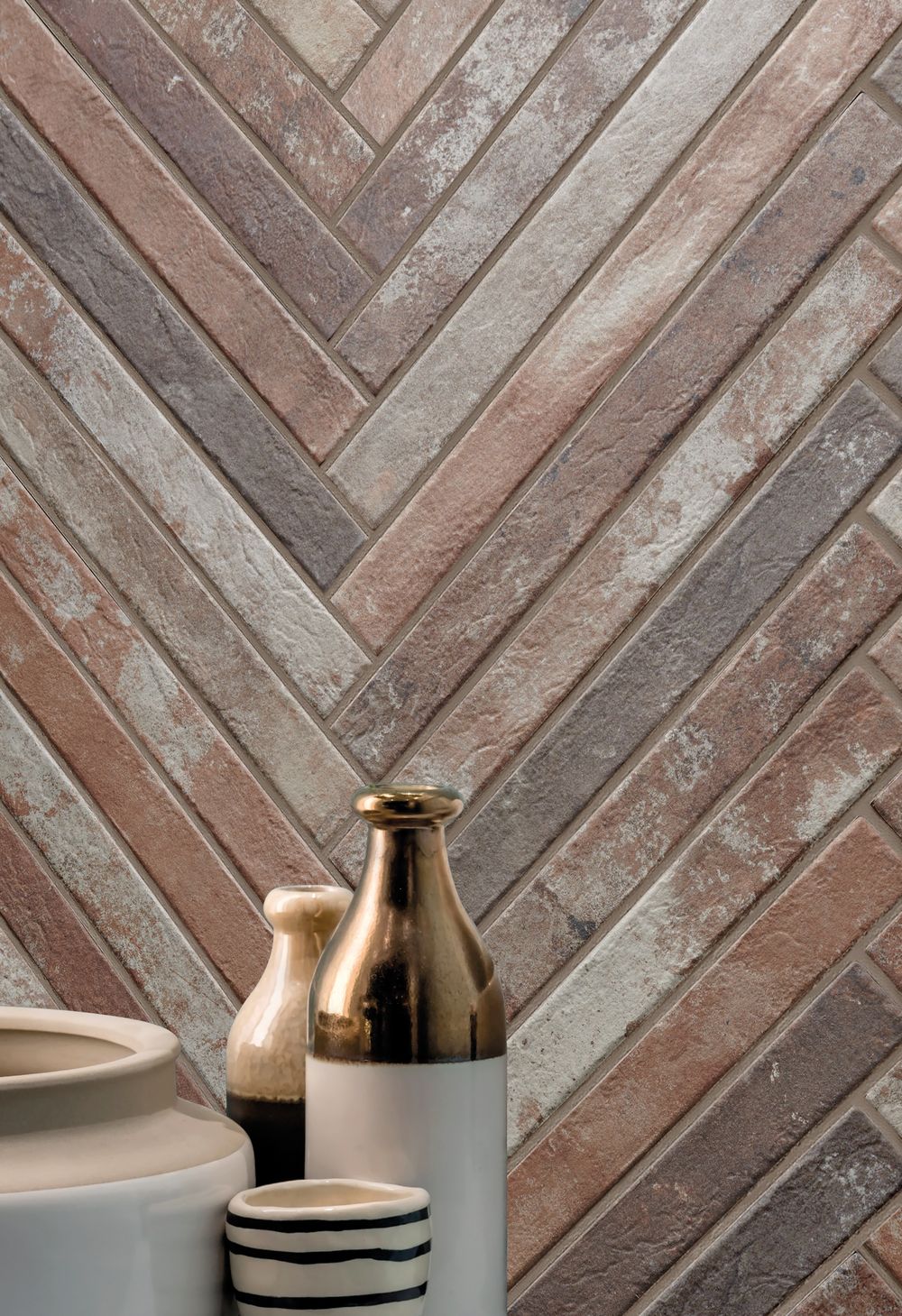 Ригельная плитка Rondine Harlem Red 450x48x9,5