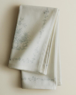 ZARA HOME НАБОР ХЛОПКОВЫХ САЛФЕТОК TOILE (2 ШТ.), ЗЕЛЕНЫЙ
