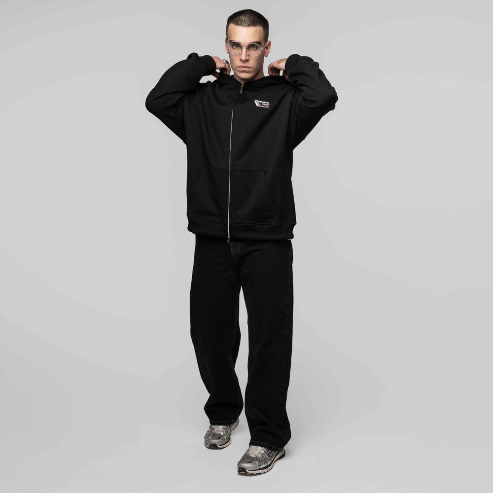 Худи Dissident Zip Gear Oversized черное