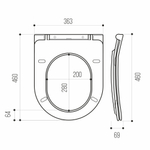 Сиденье для унитаза  WAVE СИЛУЭТ/SILUET дюропласт, микролифт, БЕЛЫЙ