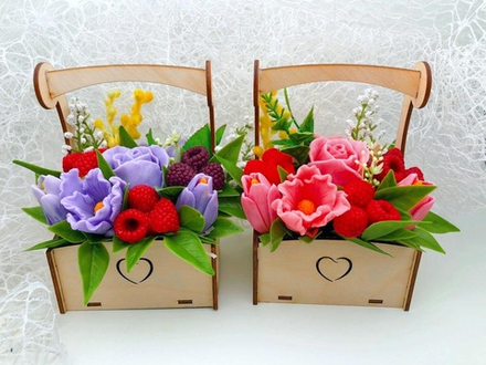 Букет из мыла «Ягодки-цветочки mini»