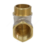 Угольник латунь никель Ду 20 (3/4") ВР/НР 9002 ГОСТ 32585-2013 Aquasfera 9002-02