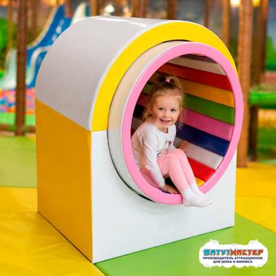Детский аттракцион 4kids Беличье колесо «Красочный вихрь» с электроприводом