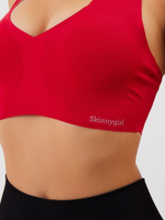 Бесшовный бюстгальтер-топ со спинкой-сеткой Laser Bra (Размер: XL) (Цвет: черный)