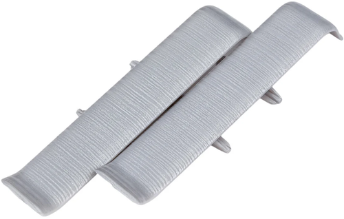 Соединитель плинтуса Деконика 70мм пара 186 Алюминий