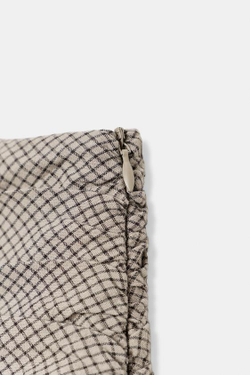 ZARA ЮБКА-ШОРТЫ С ВОЛАНАМИ, РЫЖЕВАТО-КОРИЧНЕВЫЙ