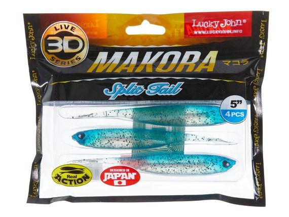 Виброхвосты LJ 3D Series MAKORA SPLIT TAIL 5.0in (12,70)/002 4шт.