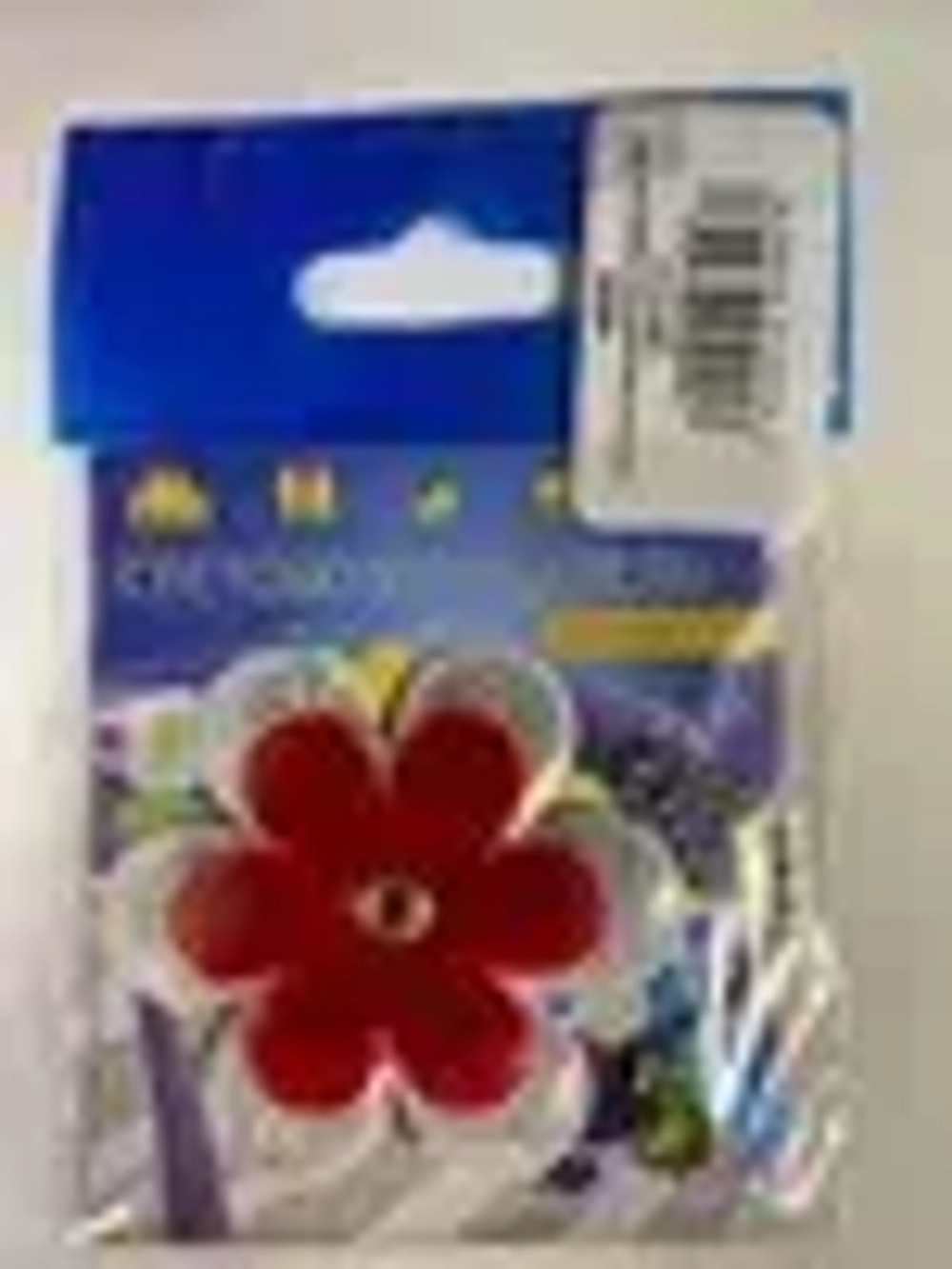 Светоотражатель подвеска Цветочек ПВХ красный-белый