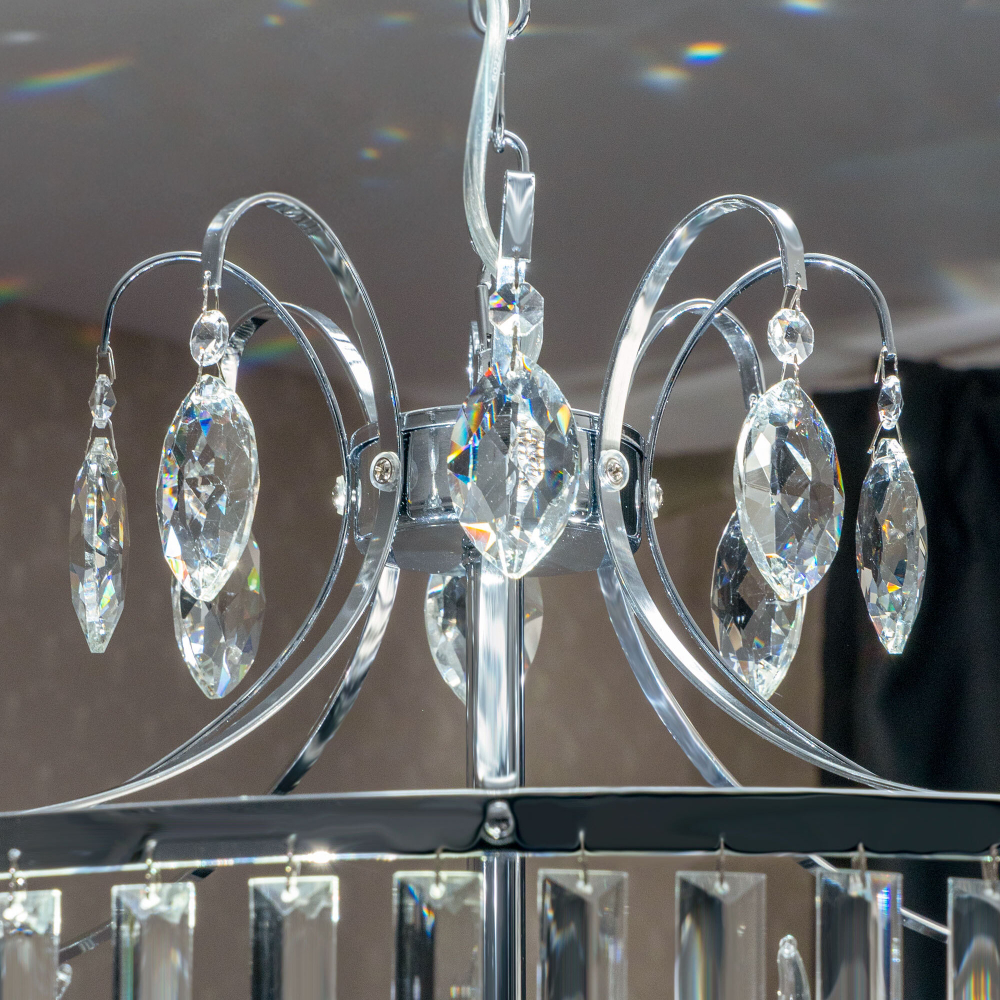 Citilux Инга CL335181 Люстра подвесная хрустальная Хром