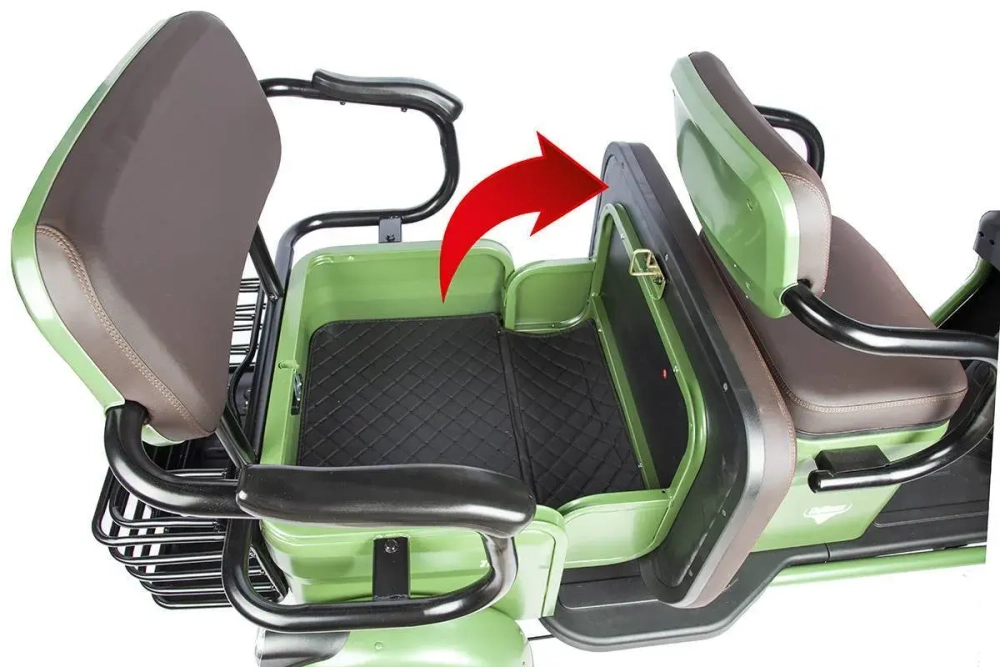 Электротрицикл Rutrike Топик пассажирский с корзиной