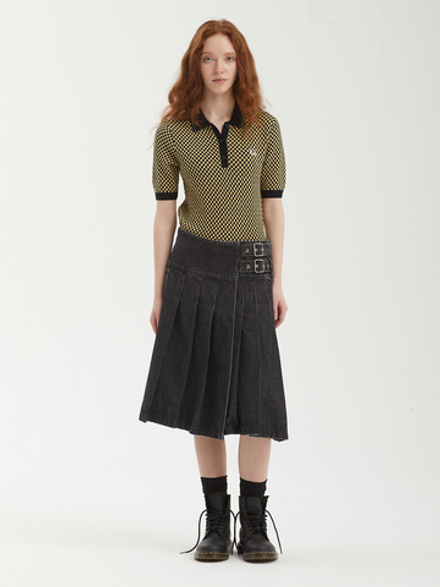 Мужкое Поло Chequerboard Knitted Shirt