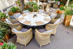 "Равенна" плетеное кресло из искусственного ротанга, цвет соломенный