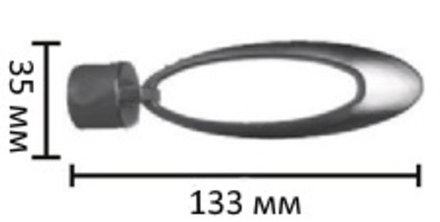 Наконечники "Орбита Ост" кованых карнизов для штор d 16 мм, цвет белый