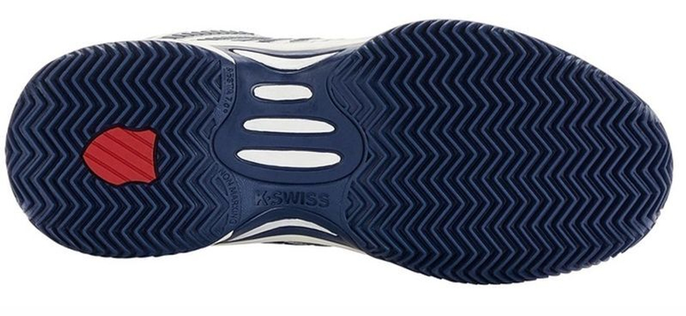 детские Кроссовки теннисные K-Swiss Hypercourt Express 2 HB - blanc de blanc/blue opal/lollipop