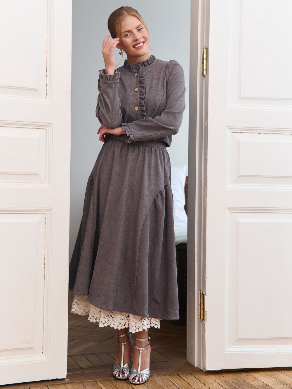 Жакет вельвет укороченный