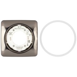 Светильник встраиваемый ЭРА KL71 BK /1 (к) под лампу GX53 черный металл термокольцо в комплекте