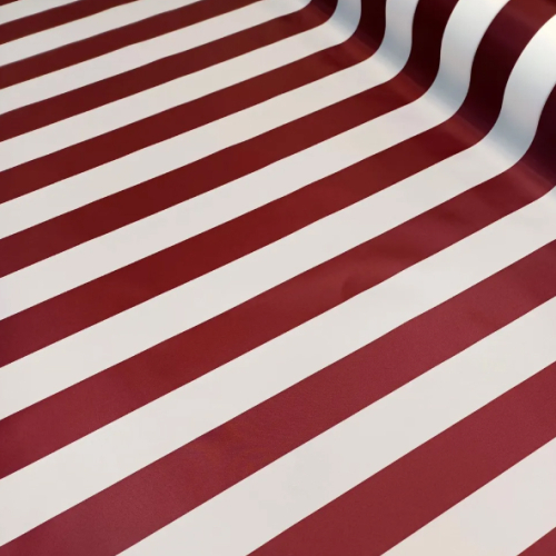 Оксфорд 240 D ткань тентовая водоотталкивающая, ПОЛОСКА бело-бордовый 1,5 м