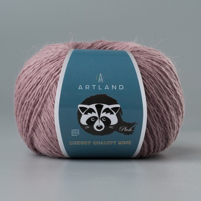 Пряжа "Норка" длинноворсовая Luxury, пух норки-70 % нейлон-30 %, пыльная сирень