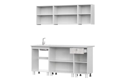 Кухня «КГ 1» Белый / Цемент светлый 180 см