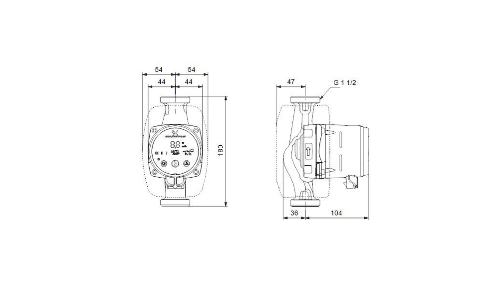 Насос циркуляционный Grundfos Alpha2 25-40