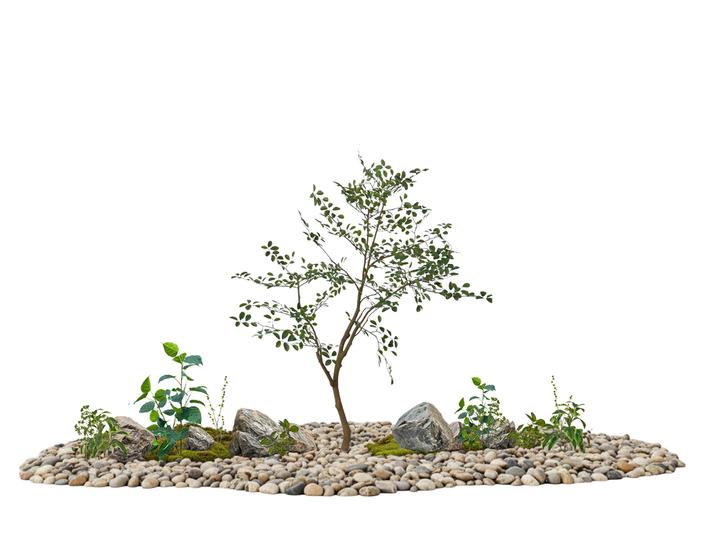 Напольная композиция в стиле минимализм с мирраей 200см, длина 2–2,5 м