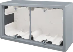 Donel R98 алюминий Коробка для накладного монтажа с встроенной рамкой 2-я, серия DA