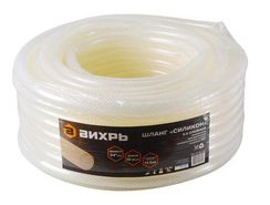 Шланг поливочный Вихрь "Силикон" трёхслойный армированный 3/4", 50м (прозрачный)