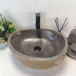 Раковина из речного камня RS-63690 (49*42*16) 0122