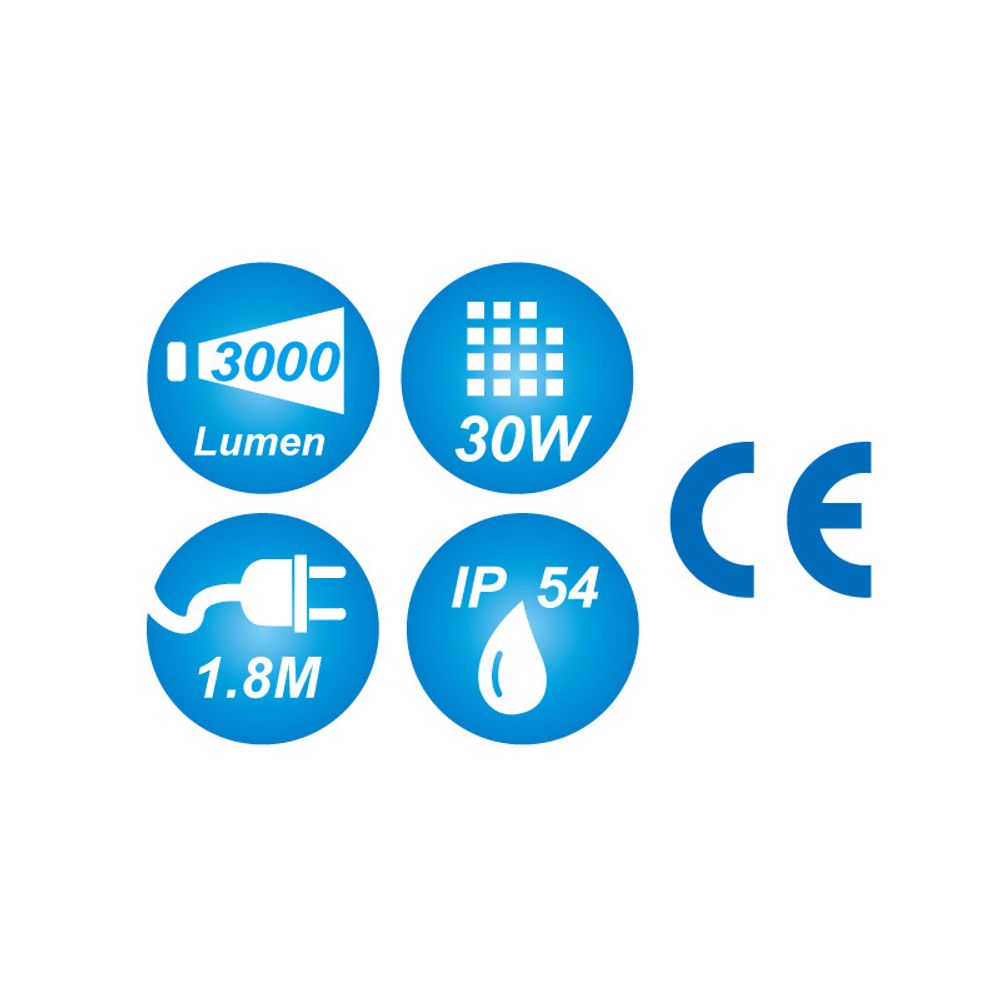 KING TONY (9TA42A) Фонарь-прожектор светодиодный, 220 В, 3000 люмен