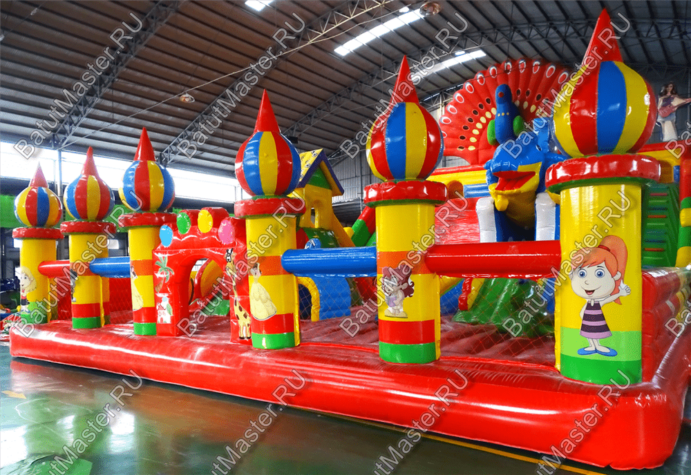 Коммерческий надувной батут "Павлин" 18*12*8,5 м