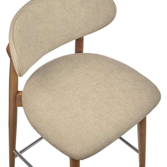 Полубарный стул Mod, орех, бежевое букле