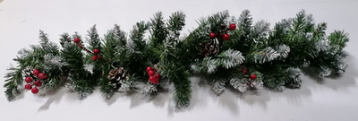 Ветка арка 70см елка ягодки снег