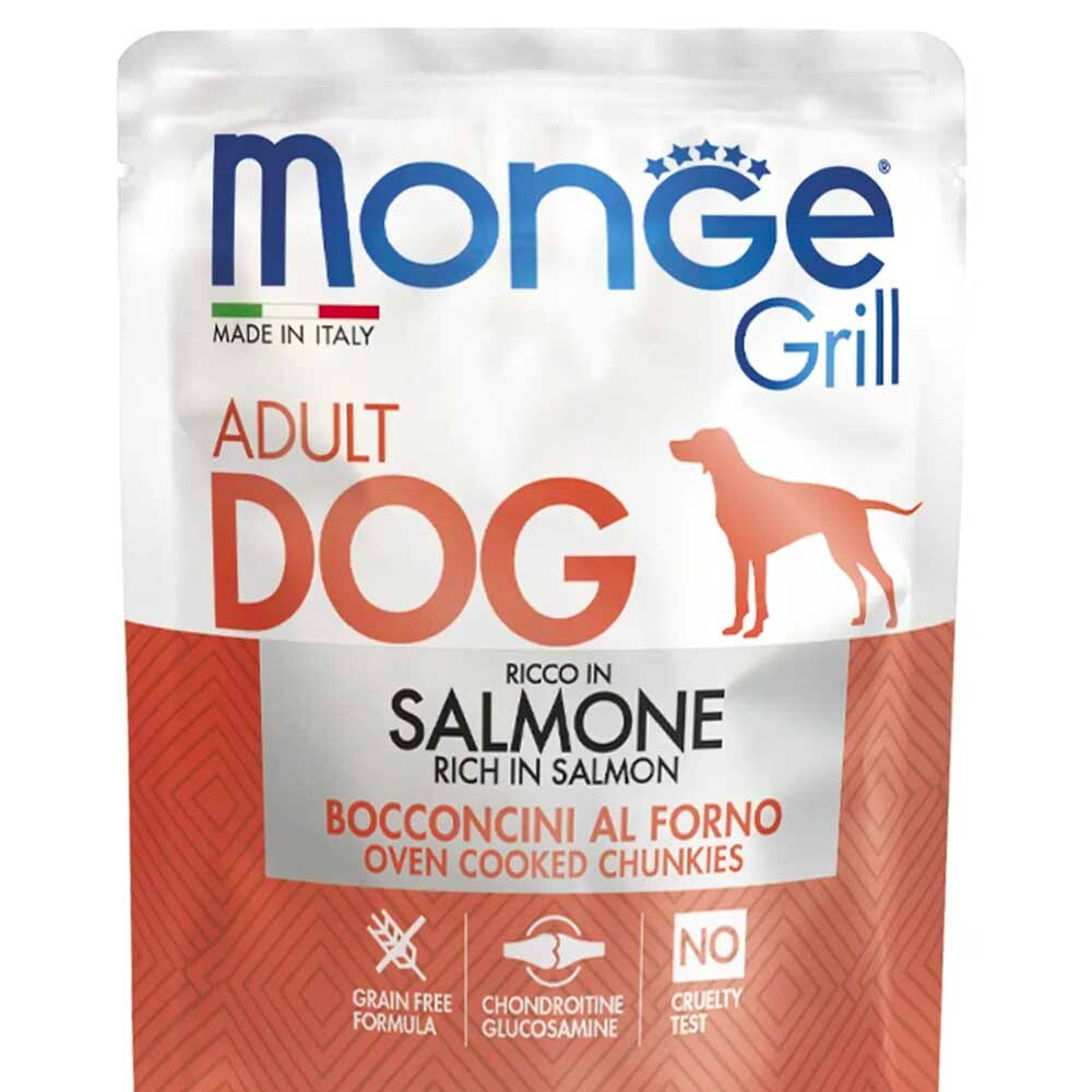 Monge Dog Grill Pouch 100 г лосось - консервы (паучи) для собак