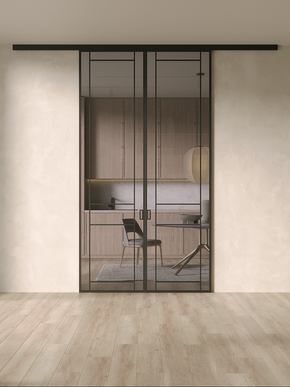 Раздвижная алюминиевая перегородка Minoli Split 18