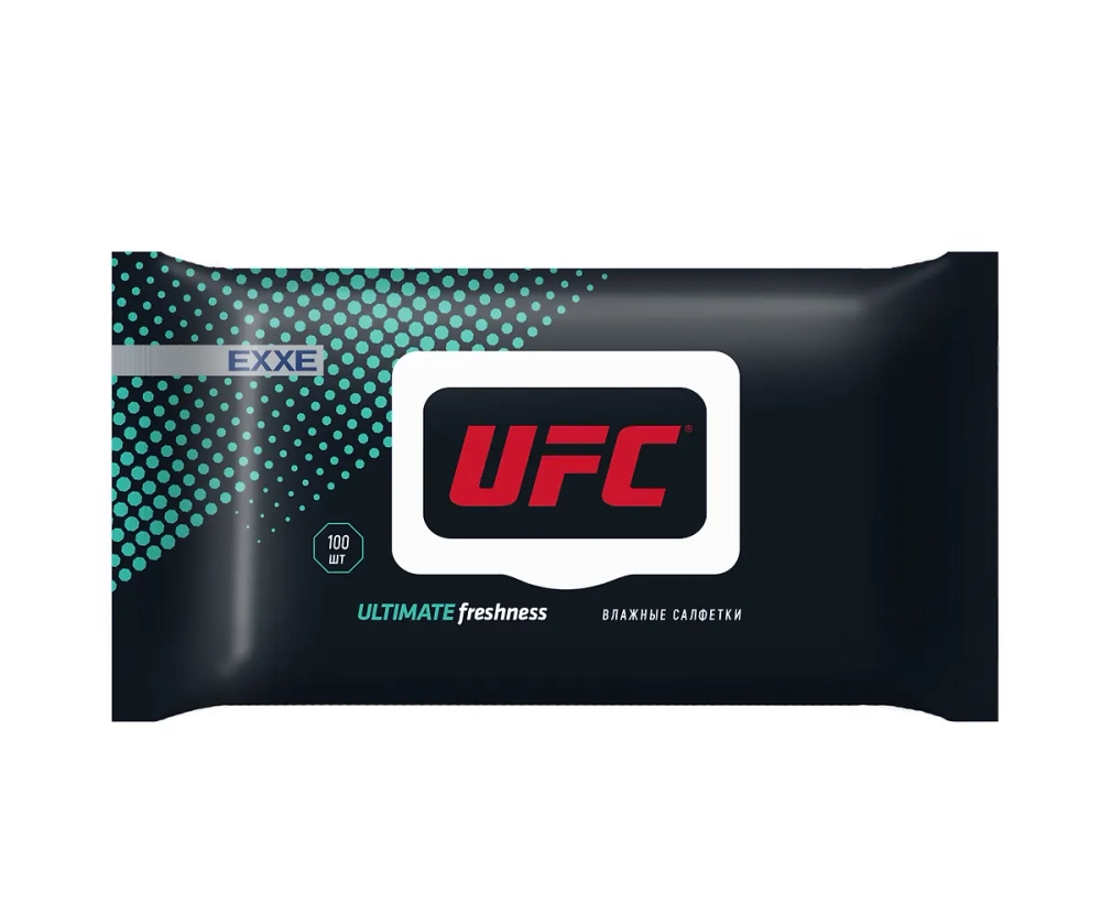 UFC x EXXE влажные салфетки Ultimate freshness 100шт (с пластик крышкой)