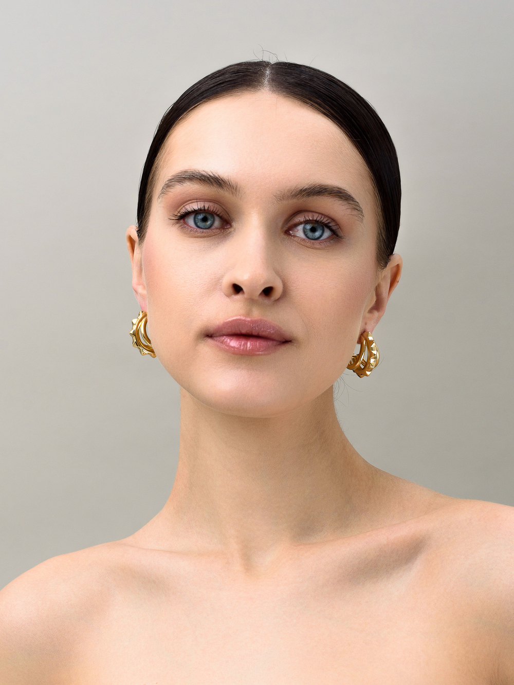 Серьги "Triple thorns" Gold