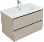 Тумба с раковиной Aquanet Вега 2.0 337943/330431 80 бежевый