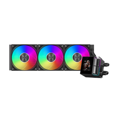 Водяное охлаждение для CPU PCCooler DS360 ARGB Display BK TDP 310W 115X/1200/1700/1851/AM4/AM5 Черн