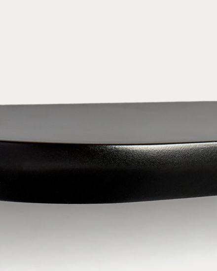 Комплект из 2 полок Arely из МДФ с черным лаковым покрытием, 35 см/55 см