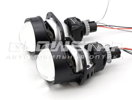 Билед модули Aozoom A5+ 2025 2.5 дюйма, 2 чипа, 5500K, 12V, 59W/52W, съемное гаечное крепление (комплект, 2шт)