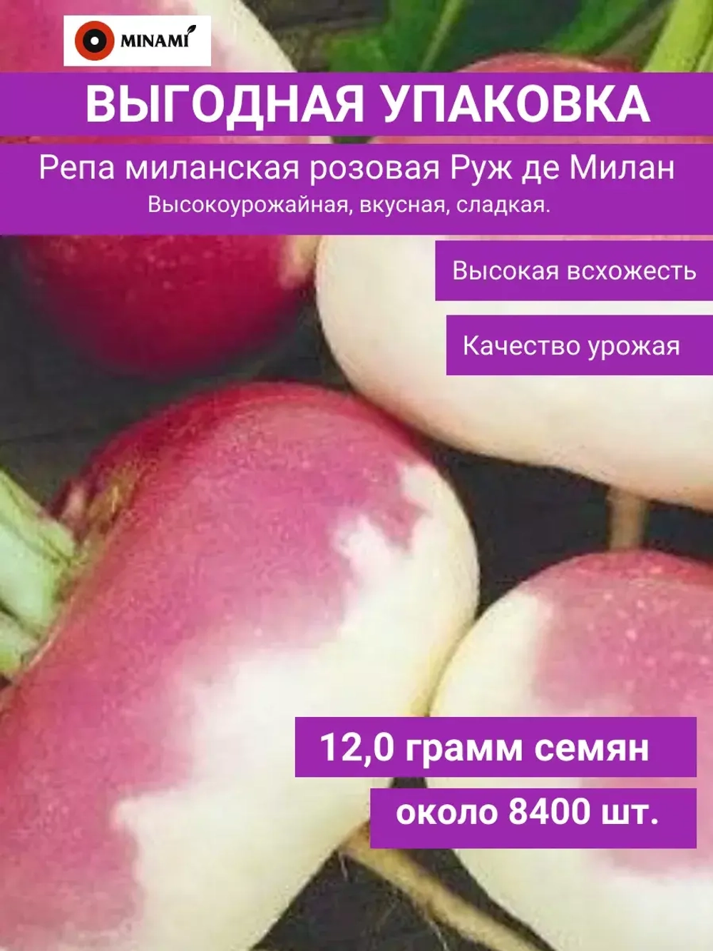 Репа миланская розовая Руж де Милан