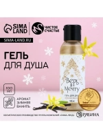 Гель для душа «Верь в мечту!», 100 мл, аромат зимней ванили,