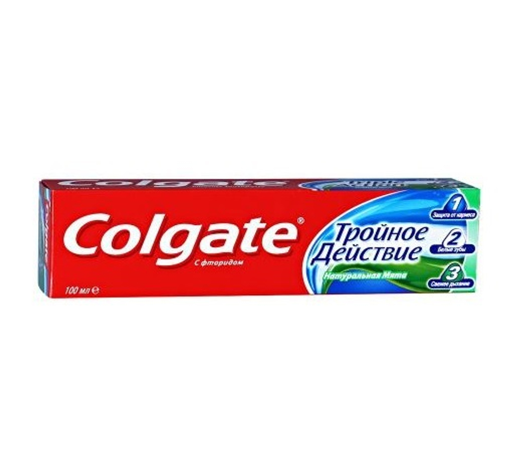 Colgate Паста зубная Тройное действие, натуральная мята, 100 мл