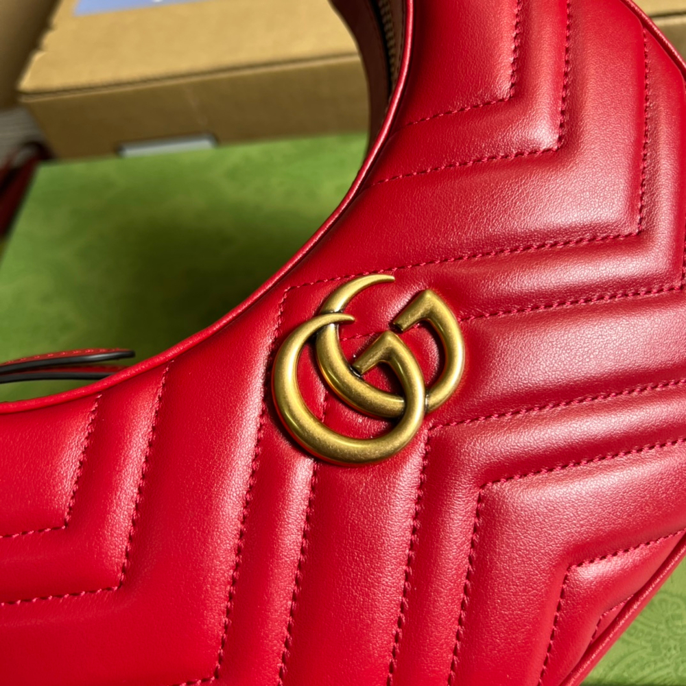 Gucci GG Marmont Half-Moon-Shaped Bag