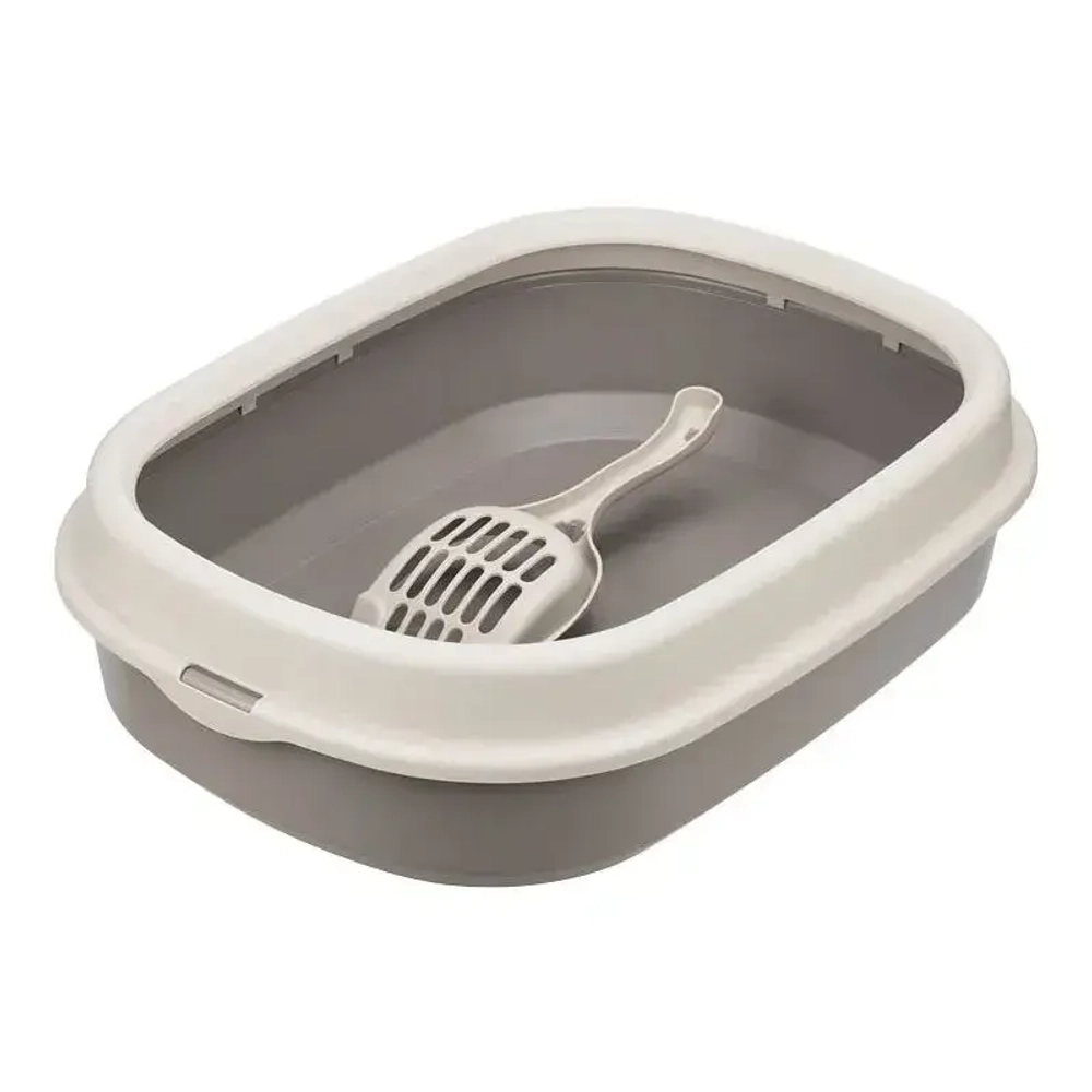 Лоток для кошек ЛЯ-МУРР 480мм с низким бортом + совок, Капучино